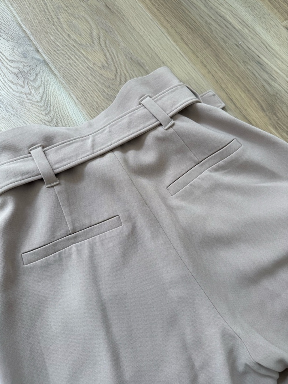 BABATON High-Waist Paperbag Belted Trousers - Neutral Blush - Picture 4 of 4